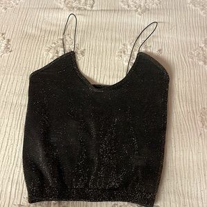 Free People Sparkly Cropped Tank